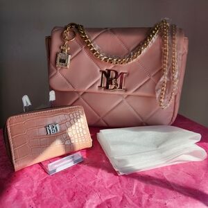 Badgley *NWT* Mischka Blush Quilted Crossbody 4pc Set